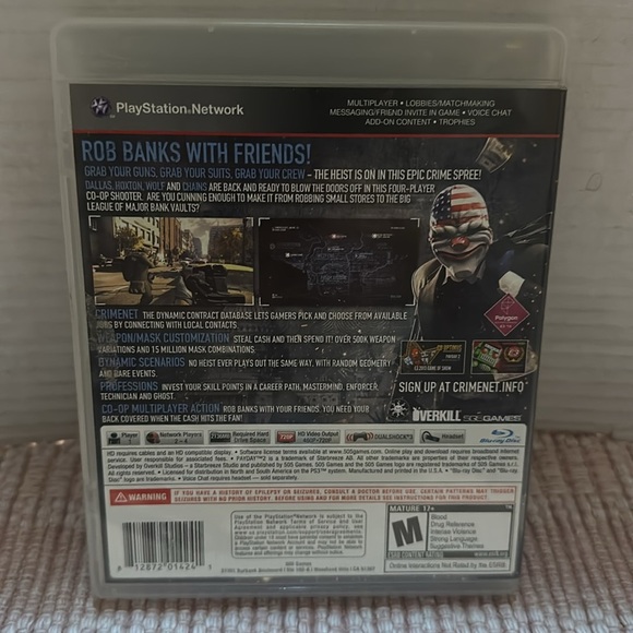 PS3 Payday Game with Heist Theme - Picture 2 of 4
